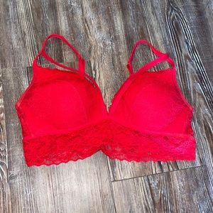 Red victoria secret bralette